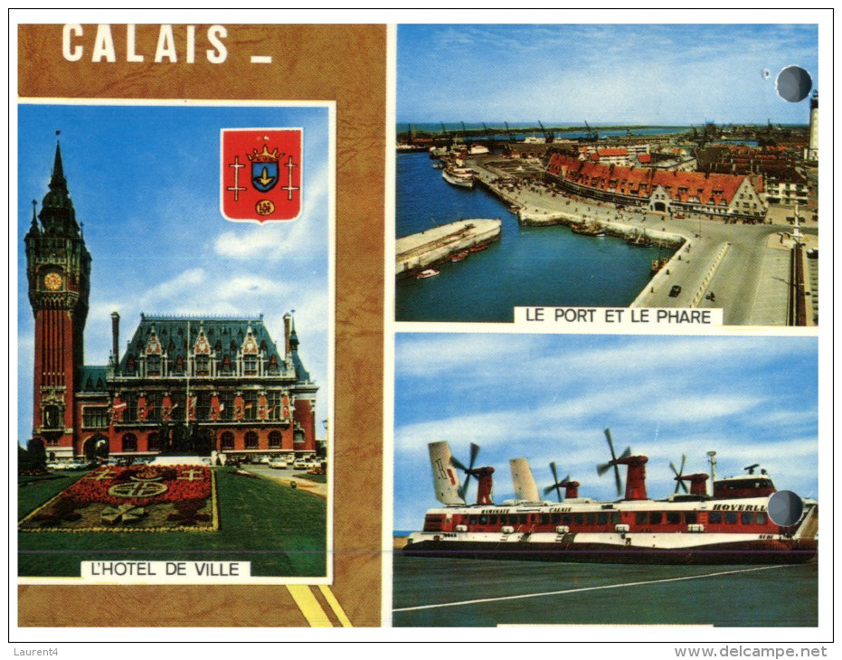 (777) France - Calais With Hovercraft SR Nb 4 (hole Top Right) - Hovercrafts