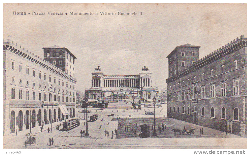 Italy 1917 Roma Piazza Venezia Unused Postal Card - Autres & Non Classés