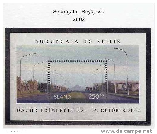 LSJP Iceland Road Sudurgata Reykjavik 2002 MNH - Blocks & Sheetlets