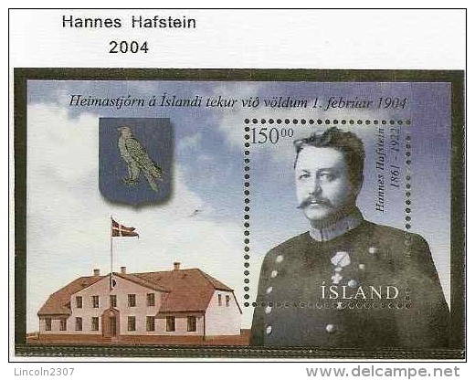 LSJP Iceland Hannes Hafstein Bird Flag 2004 MNH - Blocks & Sheetlets