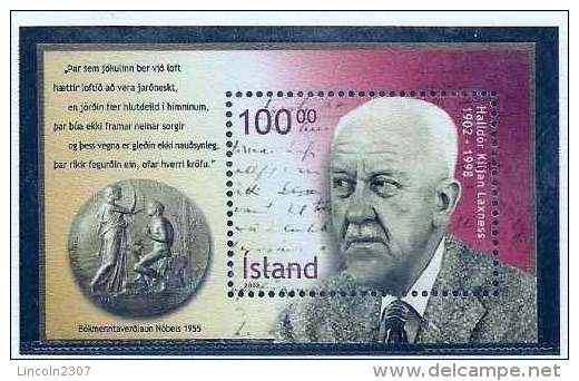 LSJP Iceland PERSONALITY 2002 Geburtstag Von Halldor Laxness MNH - Blokken & Velletjes