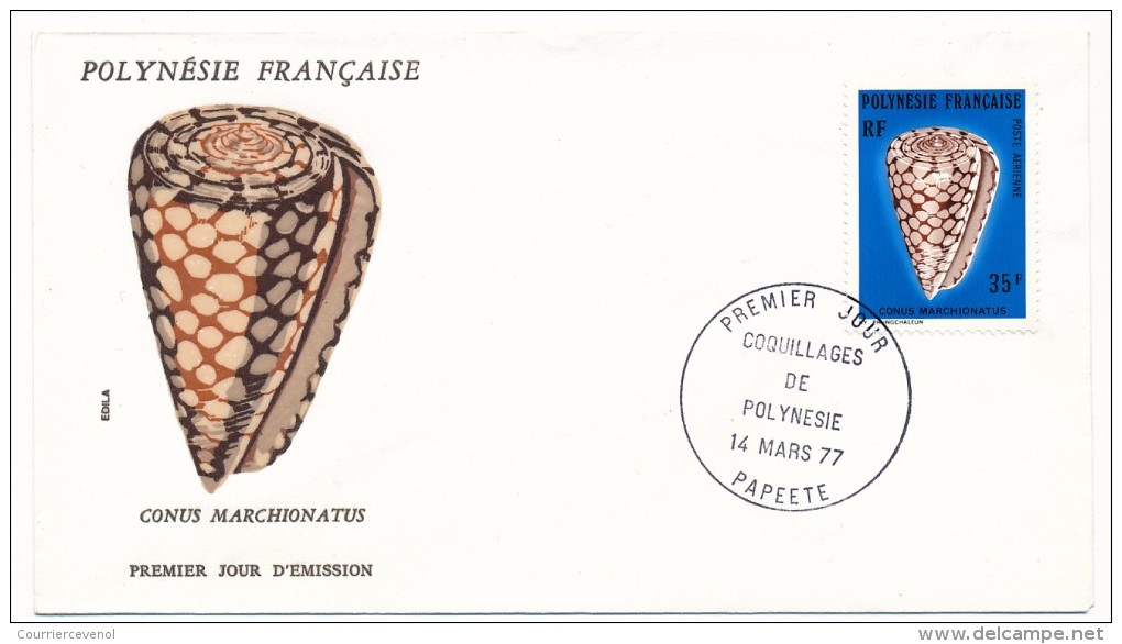POLYNESIE FRANCAISE - 3 FDC - Coquillages De Polynésie 1977 - FDC