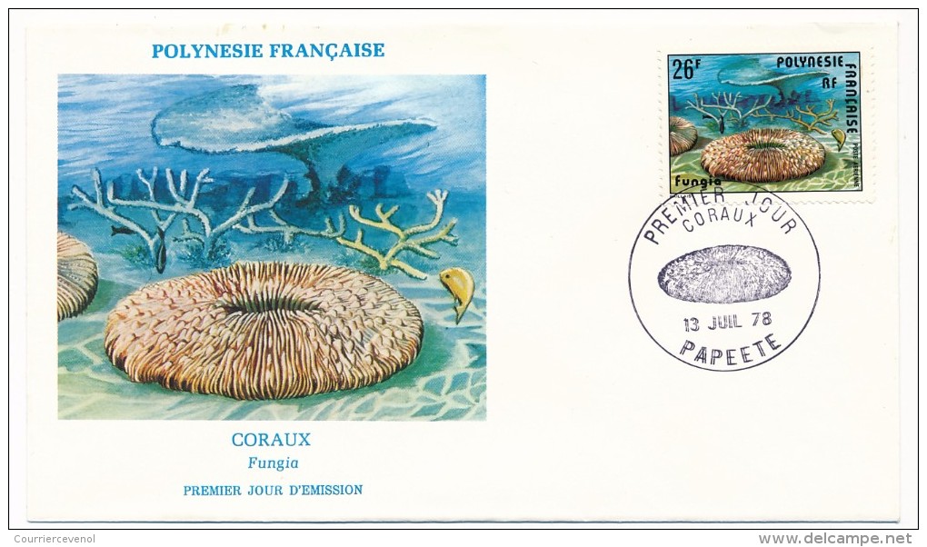 POLYNESIE FRANCAISE - 2 FDC - Coraux - Juillet 1978 - FDC