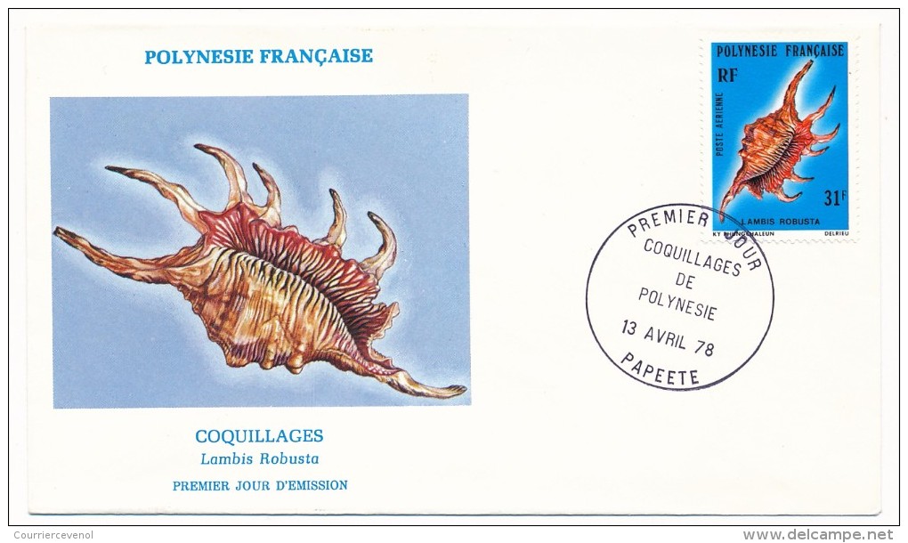 POLYNESIE FRANCAISE - 3 FDC - Coquillages De Polynésie - Avril 1978 - FDC