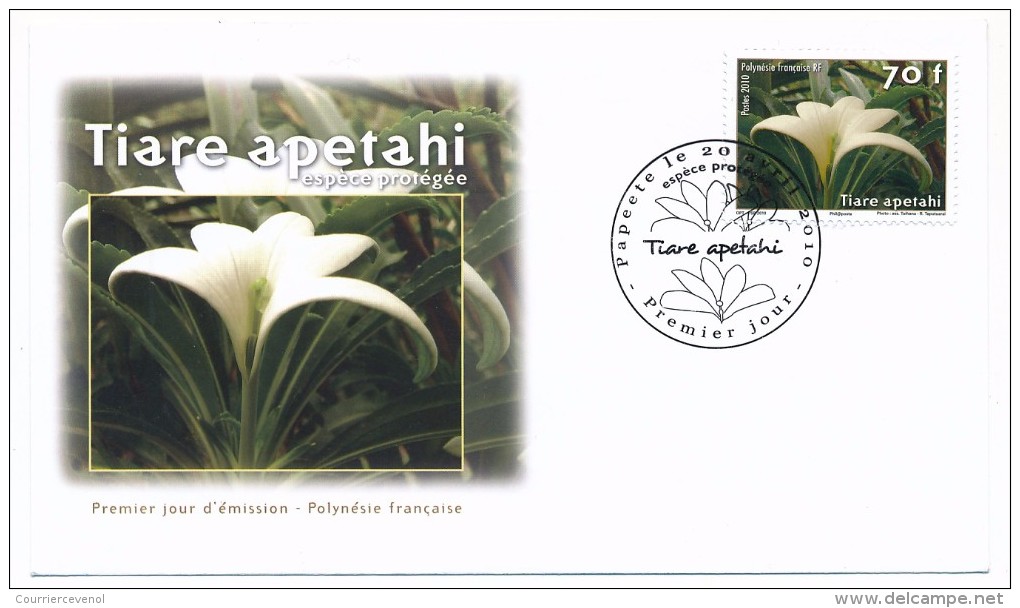 POLYNESIE FRANCAISE - 1 FDC - Espèce Protégée : Tiare Apetahi - 20 Avril 2010 - FDC