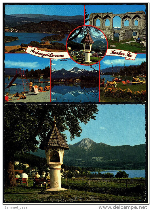2 X Faaker-See  -  Mehrbild-Ansichtskarten Ca. 1974    (4778) - Faakersee-Orte