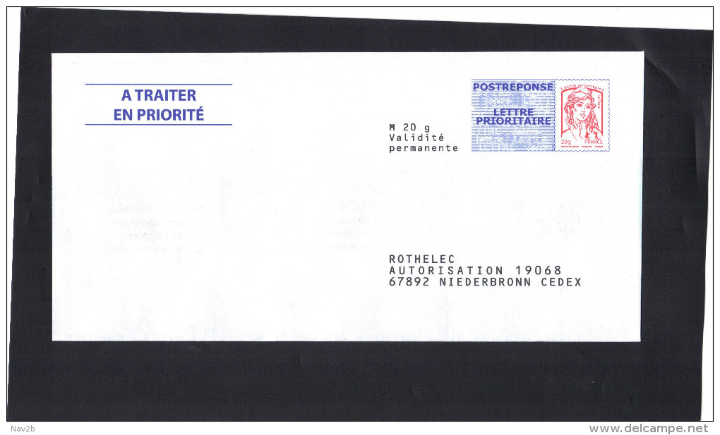 France , Entier Enveloppe Postréponse , Rothelec , 14 P 433 - PAP : Antwoord /Ciappa-Kavena