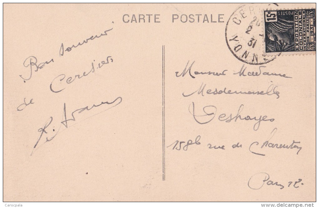 Carte 1930 CERISIERS / VUE GENERALE - Cerisiers