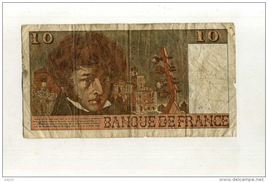 - FRANCE 1972/78 . BILLET 10 F. BERLIOZ - 10 F 1972-1978 ''Berlioz''