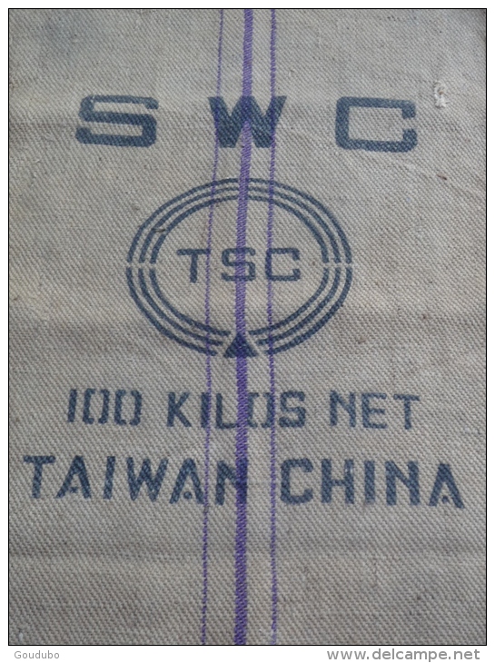 Sac Très Ancien Toile De Jute Brute SWC TSC Taïwan China Et Union Lauragaise Agricole Revel.  Voir Photos. - Other & Unclassified