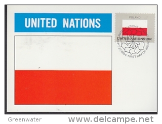 United Nations New York 1984 Flag Poland Maxicard (24814E) - Maximum Cards