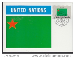 United Nations New York 1984 Flag Benin Maxicard (24814L) - Maximumkaarten