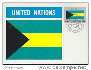 United Nations New York 1984 Flag Bahamas Maxicard (24814M) - Maximum Cards