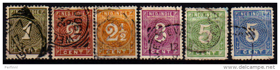 Ned Indië 17-22 Gebruikt, 1883 Cijfer - Niederländisch-Indien