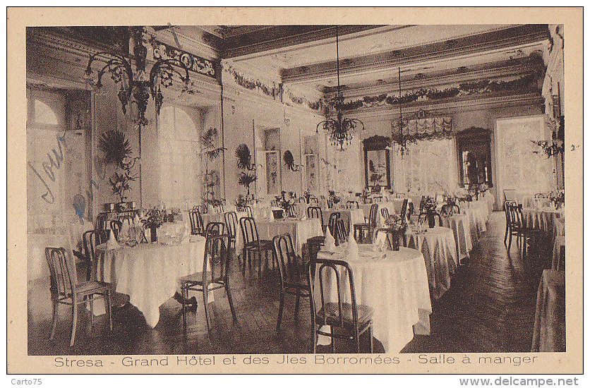 Italie - Stresa - Salle à Manger - Grand Hôtel Des Iles Borromées - Verbania