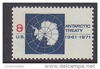 United States 1971 Antarctic Treaty 1v  ** Mnh (24824K) - Traité Sur L'Antarctique