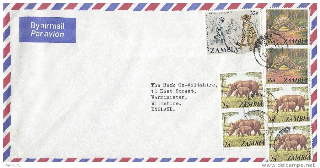 Zambia 1978 Kabwe Barclays Bank Cheetah Cat Pangolin Rhino Cover - Zambia (1965-...)