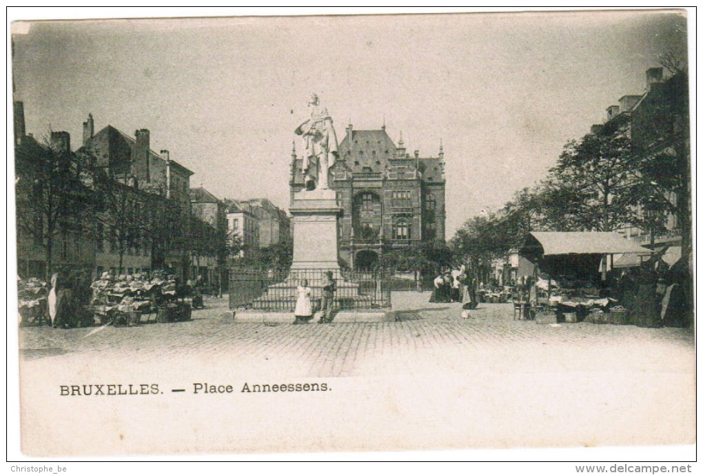 Brussel, Bruxelles, Place Anneessens  (pk21609) - Marktpleinen, Pleinen