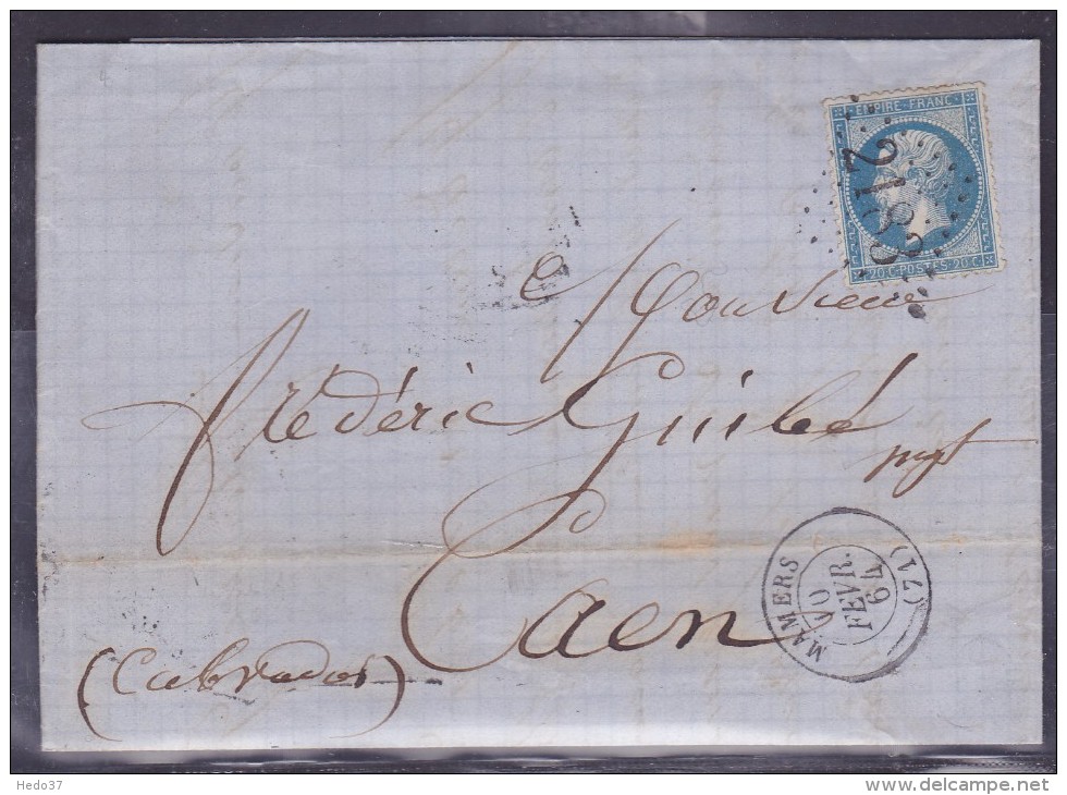 France N°22 Sur Lettre - 1862 Napoleon III