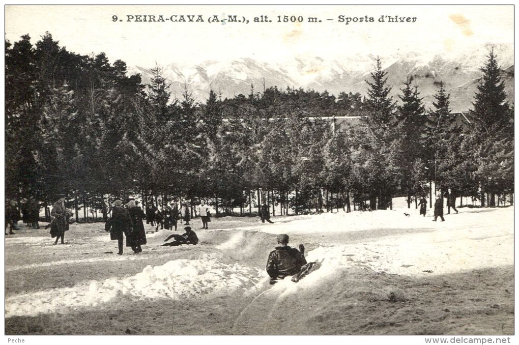 N°43855 -cpa Peira Cava -sports D'hiver- - Sports D'hiver