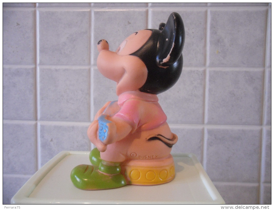 TOPOLINO MICKEY MOUSE GIOCATTOLO IN GOMMA ANNI 60 VINTAGE JUGASA WALT DISNEY - Otros & Sin Clasificación