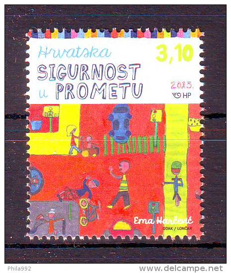 Croatia 2015 Y Safety In Traffic MNH - Croacia