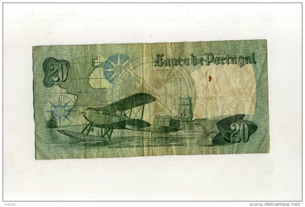 - PORTUGAL . BILLET 20 ESC. 1978 . - Portugal