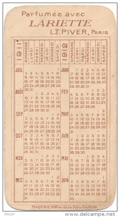 Carte Parfumée - Lariette - L. T. Piver - Calendrier - Anciennes (jusque 1960)