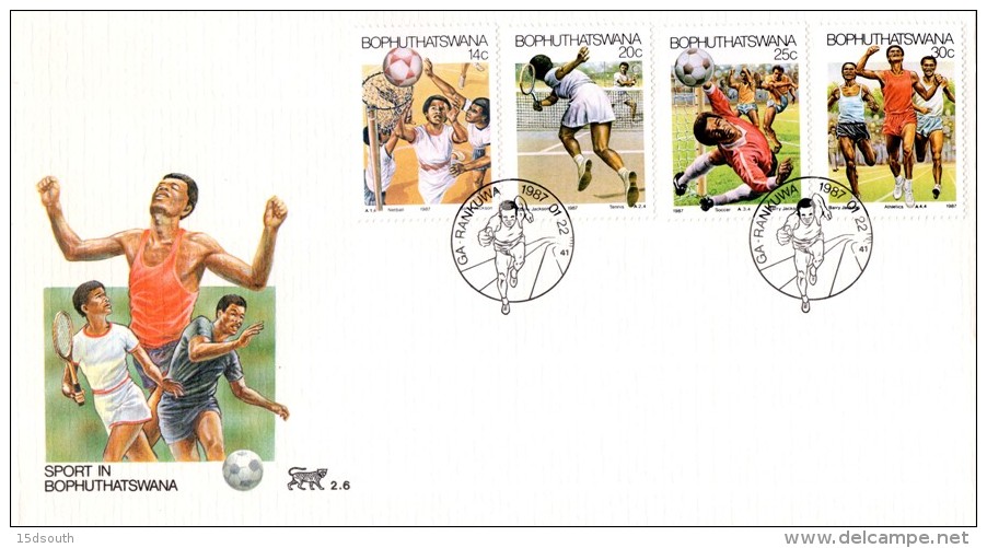 Bophuthatswana - 1987 Sports FDC # SG 183-186 , Mi 181-184 - Altri & Non Classificati