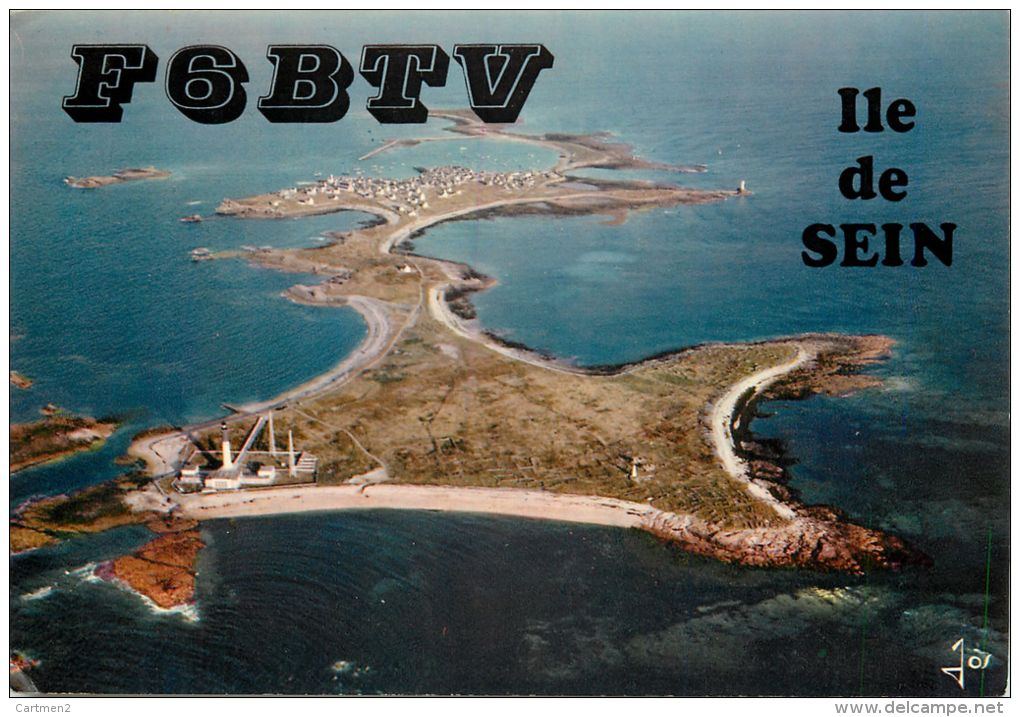 CARTE RADIO AMATEUR QSL ILE DE SEIN FINISTERE BRETAGNE - Radio Amatoriale