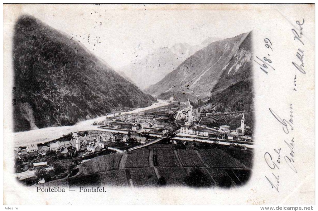 PONTAFEL (Pontebba) 1899 - Karte Gel.n. Kaltenleutgeben - Udine