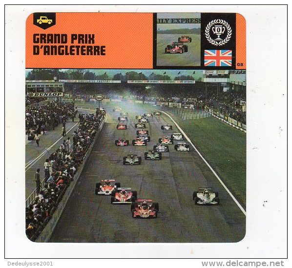 Sept15  70430   Grand Prix D'angleterre    ( Fiche Auto ) - Car Racing - F1