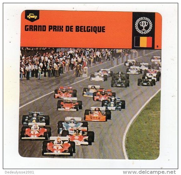 Sept15  70442  Grand Prix De Belgique  ( Fiche Auto ) - Automobile - F1