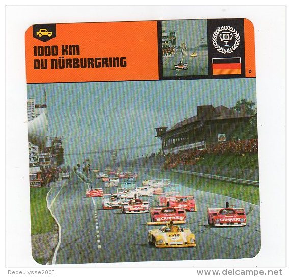 Sept15  63757 2   1000 KM Du Nurburgring        ( Fiche Auto ) - Automobile - F1