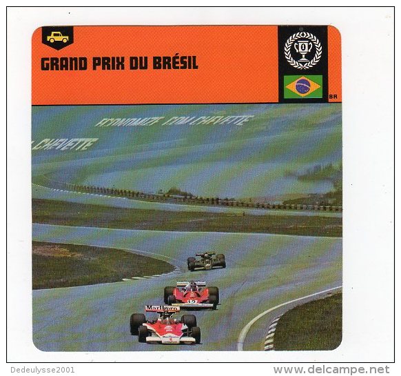 Sept15  63739 2   Grand Prix Du Brésil    ( Fiche Auto ) - Car Racing - F1