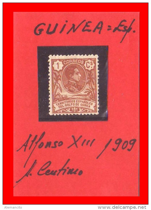 ESPAÑA -  GUINEA ESPAÑOLA  ALFONSO XIII   -  AÑO 1909 - Guinea Española