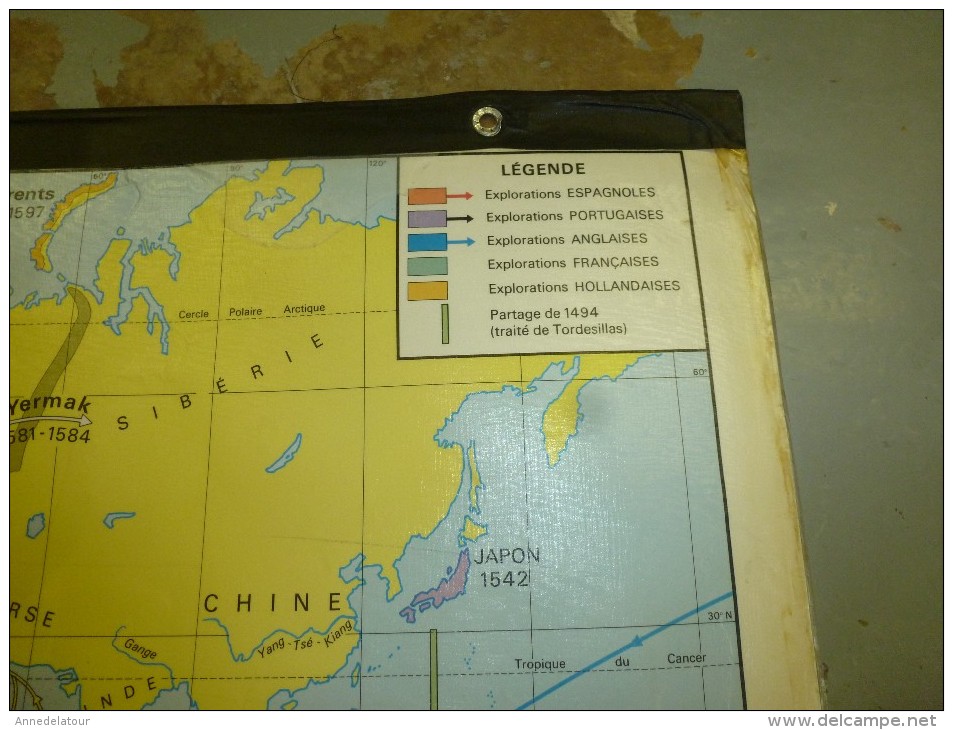 L'EXPANSION CHRETIENNE Et Les GRANDES DECOUVERTES Carte Géographique Plastifiée Recto Verso (120 Cm X 100 Cm) - Cartes Géographiques