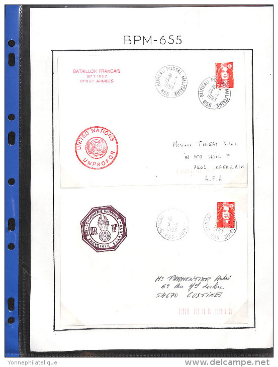 BUREAUX POSTAUX MILITAIRES hors guerre - documents et lettres diverses -voir tous les scans