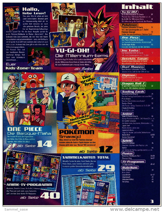 Zeitschrift "Kids Zone"  Mit Pokemon , Digimon , Dragonball , Trading Cards , Detektiv Conan  -  Nr. 22 Von 2005 - Enfants & Adolescents