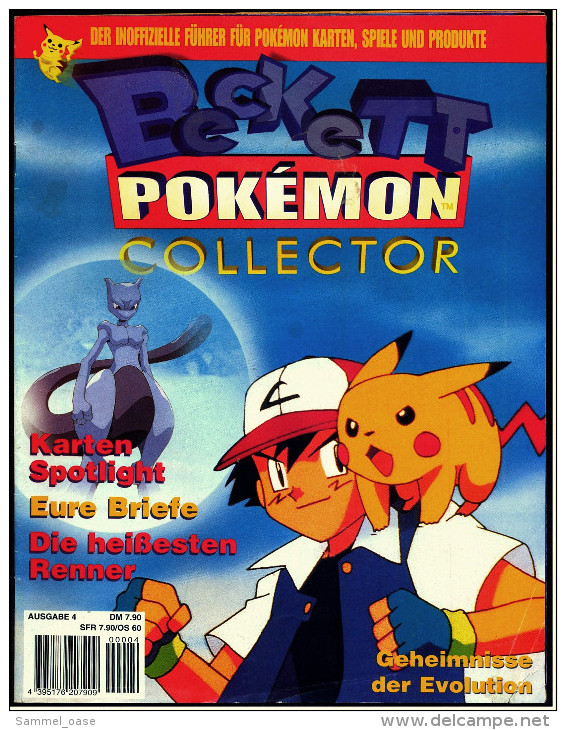 Zeitschrift Beckett "Pokemon Collector" Der Inoffizielle Führer Für Pokemon-Karten  -  Nr. 4 Von Ca. 1997 - Hobby & Sammeln