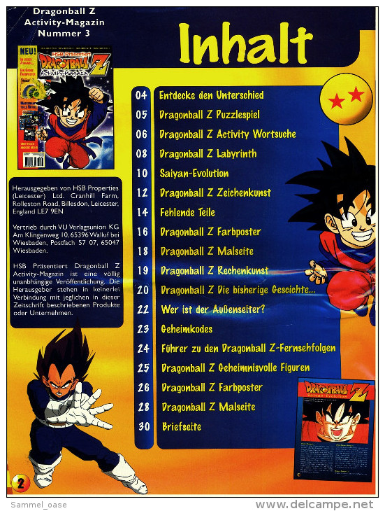 Dragon Ball Z  -  Activity Magazin  -  Nr. 3  Von Ca. 2002 - Computer Sciences