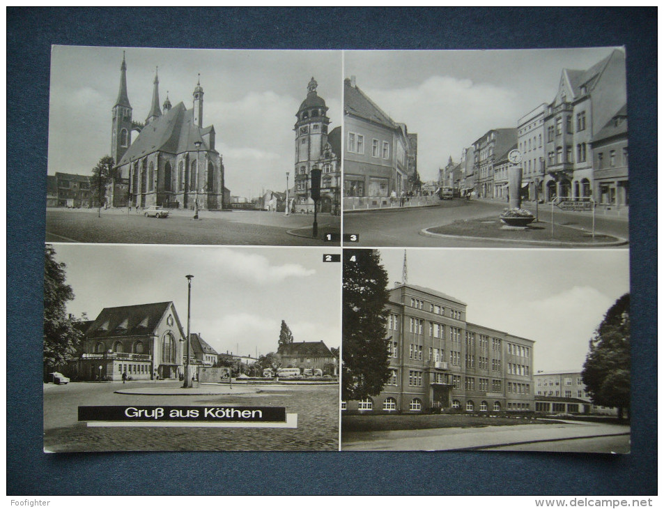 Germany: KÖTHEN - Marktplatz, St. Jakobskirche, Bahnhof, Ernst-Thälmann-Strasse, Ingenieurschule - Posted 1971 - Koethen (Anhalt)