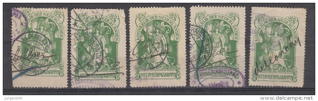 Internering IN1 (5), NVPH = 1000 € (X21156) - Dienstmarken