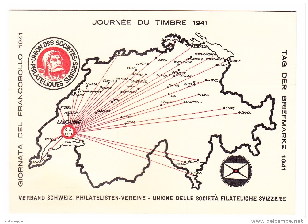 Schweiz Pro Juventute 7.12.1941 ZH  Tag Der Briefmarke Postkarte Nach Arlesheim - Lettres & Documents