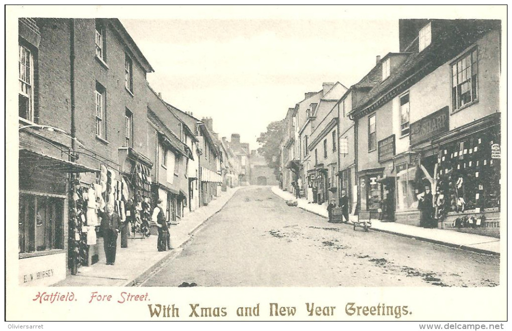 Angleterre  Hatfield Fore Street With Xmas And New Year Greetings - Other & Unclassified