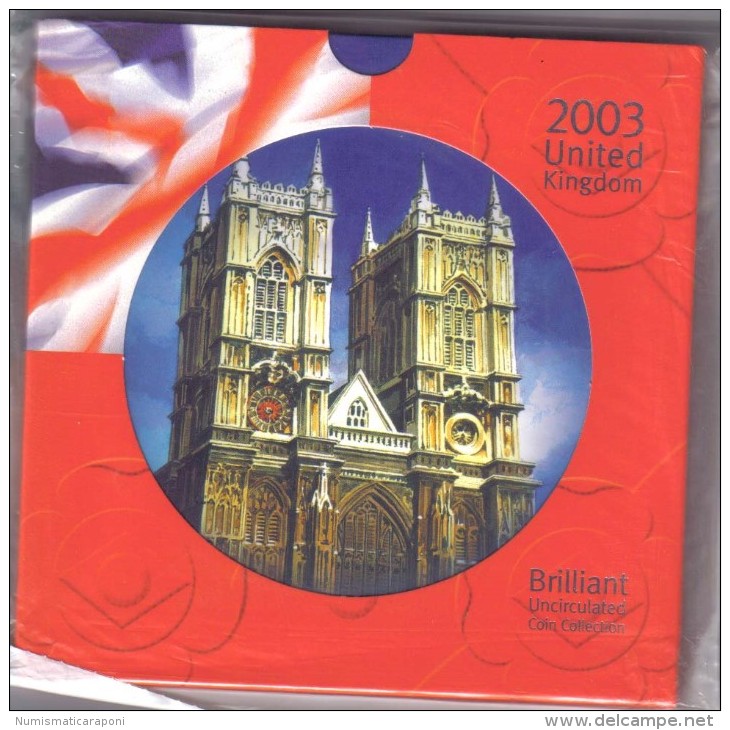 UNITED KINGDOM GRAN BRETAGNA 2003 OFFICIAL SET 10 VALORI UNCIRCULATED COIN COLLECTION - Maundy Sets & Commémoratives