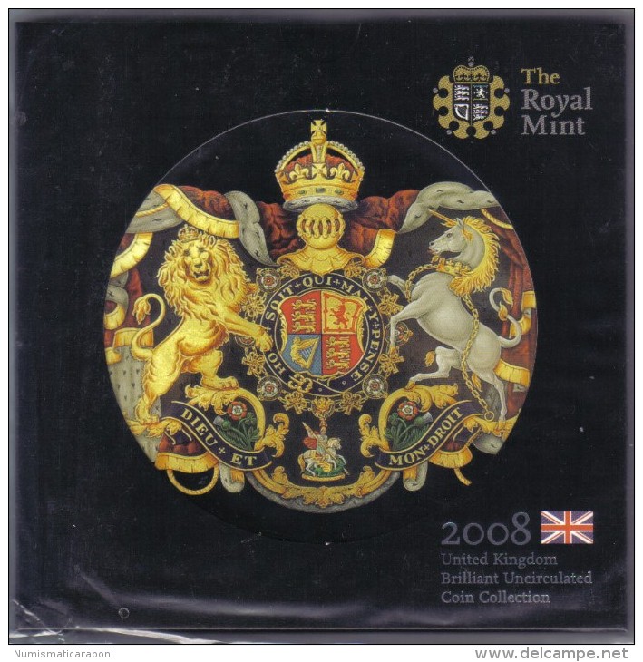 UNITED KINGDOM GRAN BRETAGNA 2008 OFFICIAL SET 1 UNCIRCULATED COIN COLLECTION - Maundy Sets & Commémoratives