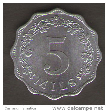 MALTA 5 MILS 1972 - Malte