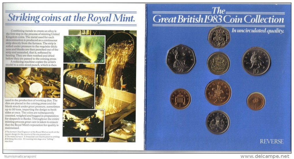 UNITED KINGDOM GRAN BRETAGNA 1983 OFFICIAL SET  UNCIRCULATED COIN COLLECTION - Maundy Sets  & Conmemorativas