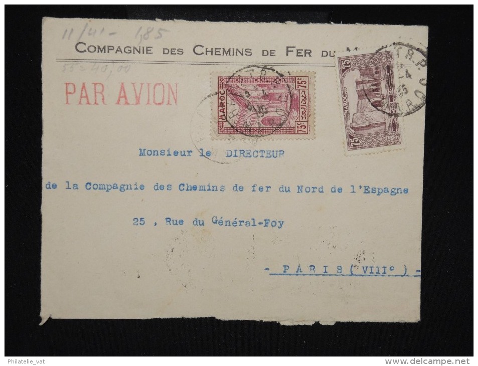FRANCE - MAROC  - Enveloppe Commerciale De Rabat Pour Paris En 1935 -  à Voir - Lot P9176 - Briefe U. Dokumente